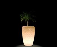 Pflanzgefäß Sereno 120 weiß LED