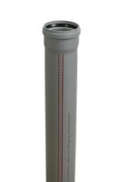 HTEM Rohr m.Steckmuffe DN 90 1,0m