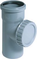HTRE Reinigungsrohr m.Schraubdeckel DN90