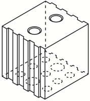Kalksandstein-L 8 DF/240 R, 248x240x238